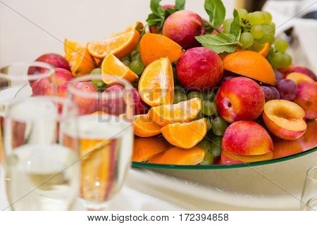 Champagne With Light Snack Serving On Wecome