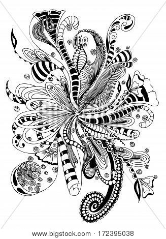 Abstract image. Vector in black and white.