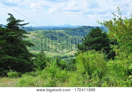 View of the Caucasus Mountains Abkhazia 2016