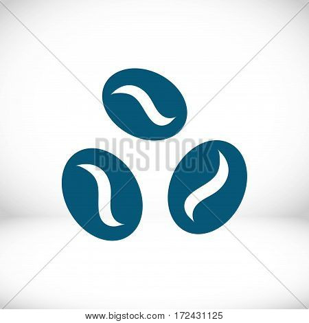 Coffee beans icon  stock vector illustration flat design