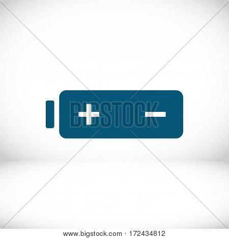 Battery web icon, battery  icon stock vector illustration flat design