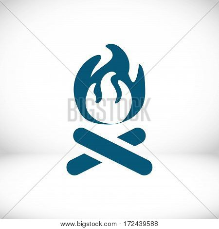 fire icon stock vector illustration flat design