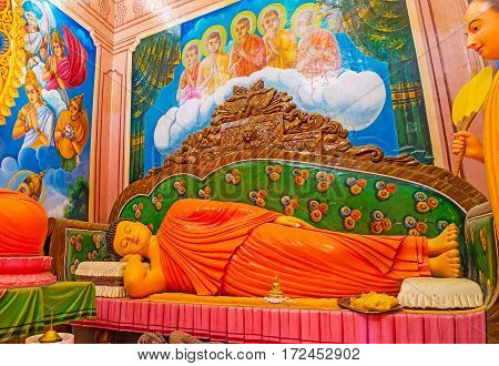 Reclining Buddha Statue In Halpanwila Temple