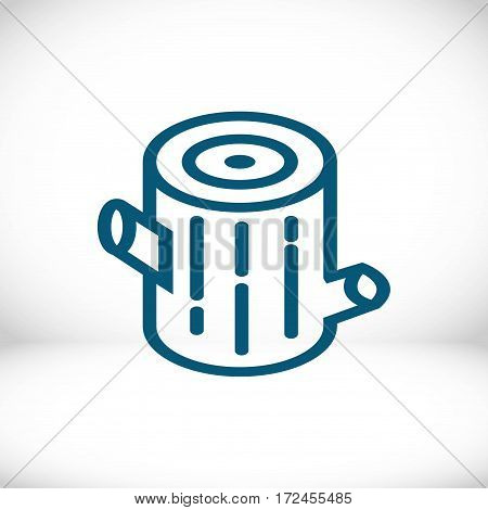 stump icon stock vector illustration flat design