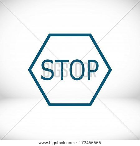 stop icon stock vector illustration flat design