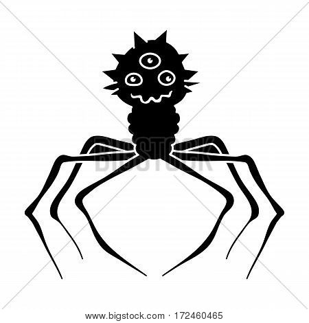 Virus icon in black design isolated on white background. Viruses and bacterias symbol stock vector illustration.
