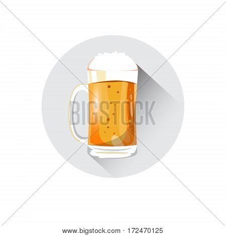 Beer Mug Saint Patrick Day Beer Festival Banner Greeting Card Flat Vector Illustration