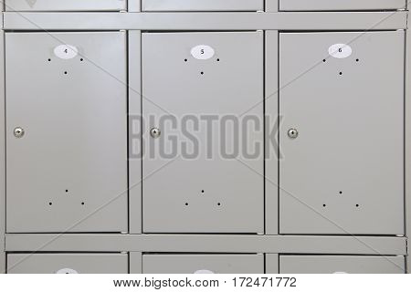 Boxes in a locker room