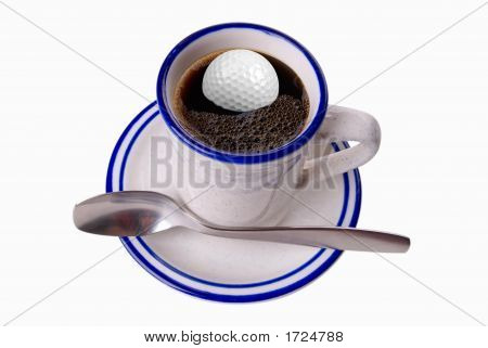 Šálek kávy s golfový míček