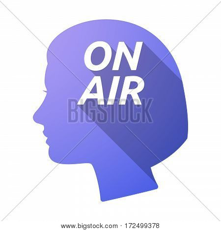 Isolated Female Head With    The Text On Air