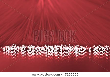 Röd optisk Fiber trådar