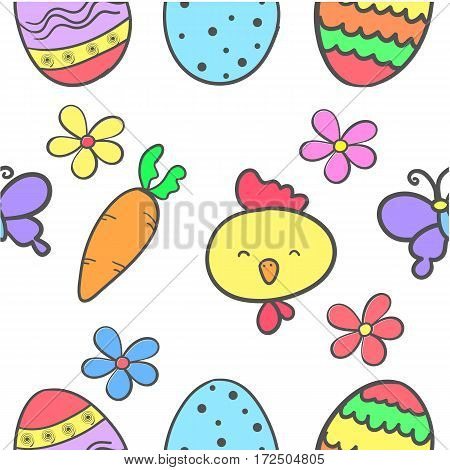 Doodle of easter egg colorful vector illustration