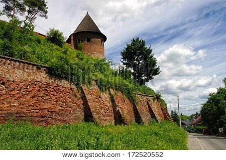Old Wall Of Benedictine Abbey In Jaroslaw. Poland