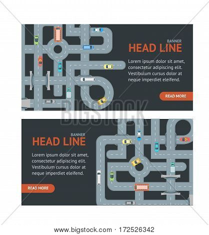 Road Banner Card Vector & Photo (Free Trial) | Bigstock