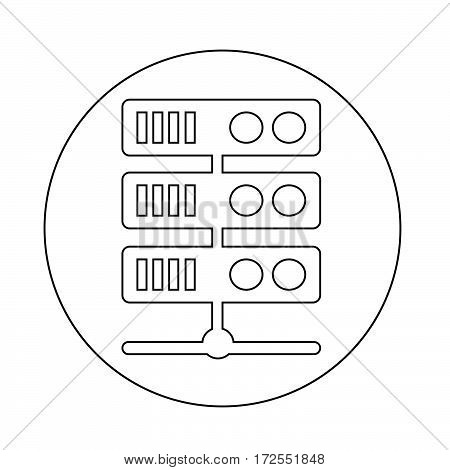 an images of Or pictogram Computer Server Icon