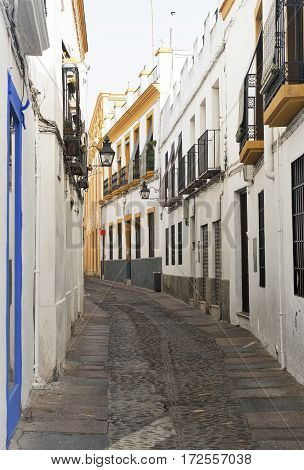 Cordoba (Andalucia Spain): old typical street in the Juderia