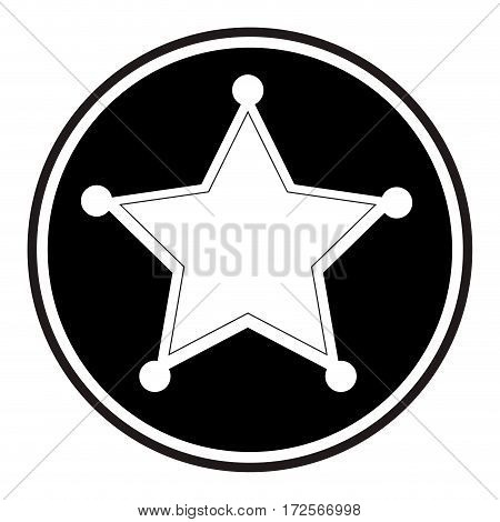sherif medal emblem icon vector illustration design