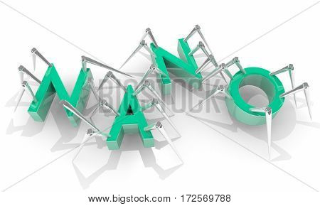 Nano Micro Technology Biology Spider Bots 3d Illustration