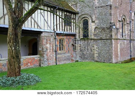 WINCHESTER, UK - FEBRUARY 5, 2017:  Hospital of St Cross and Almshouse of Noble Poverty
