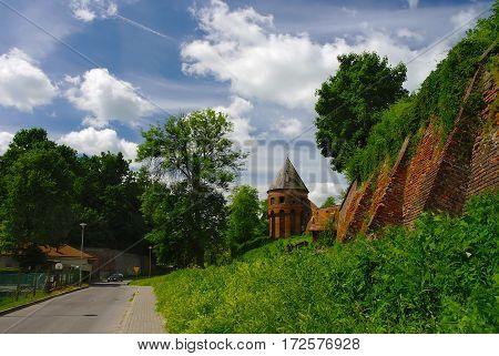 Old Wall Of Benedictine Abbey In Jaroslaw. Poland