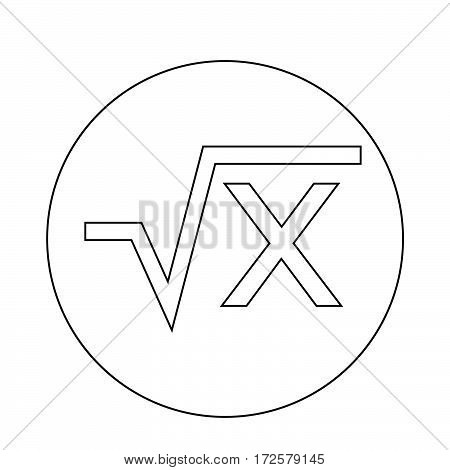 an images of Or pictogram Square root icon