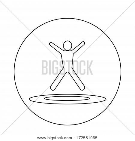 an images of Or pictogram jumping Trampoline icon