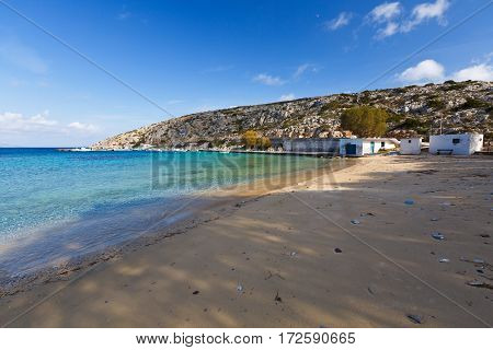 Village on Iraklia island in Lesser Cyclades, Greece.