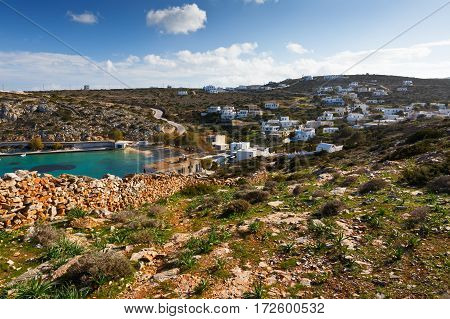 Village on Iraklia island in Lesser Cyclades, Greece.