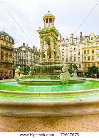 The Fountain at Jacobin's place in Lyon, France