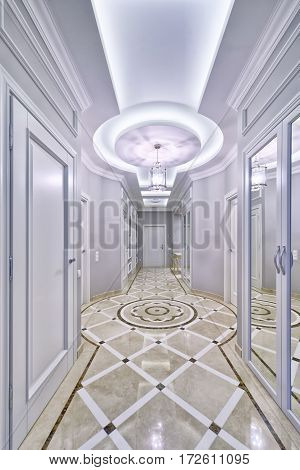 Russia,Moscow - the interior design of the hall in a new apartmen