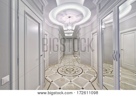 Russia,Moscow - the interior design of the hall in a new apartmen