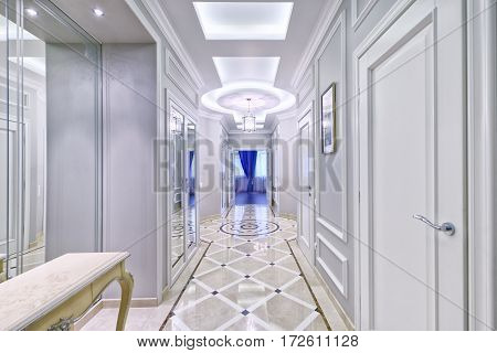 Russia,Moscow - the interior design of the hall in a new apartmen