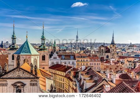 Aerial View Of Prague