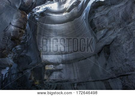 Inside Maligne Canyon Jasper National Park Canada