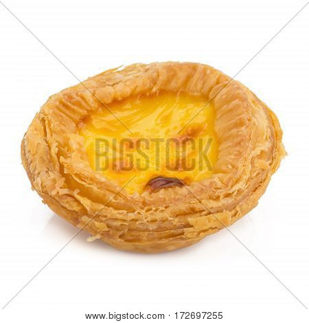 Egg Tarts homemade isolated on white background