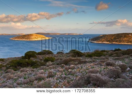Inlets off the coast of Iraklia island in Lesser Cyclades, Greece.