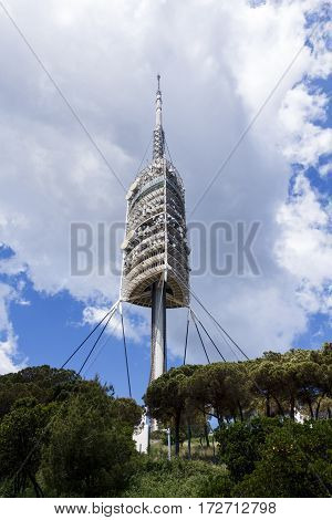 BARCELONA, SPAIN - Circa 2015: Torre de Collserola Communication Tower