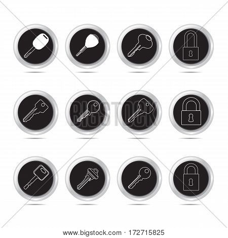 Key icon, Business Idea and Concept Vector illustration