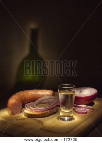 Natura morta con Kielbasa