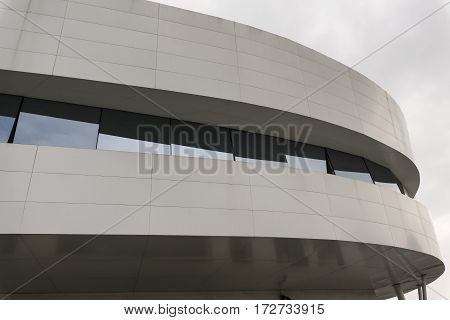 TRADATE, ITALY - OCTOBER 2, 2016: Tradate (Lombardy Italy): modern building