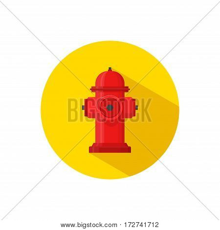 Hydrant firefighter extinguish the fire icon in flat style isolated on white background. Vector Illustration