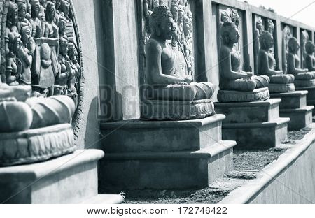Buddha statues in Amaravati ,New capital of Andhra pradesh