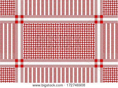 Traditional Middle Eastern headdress. Simple textile print.
