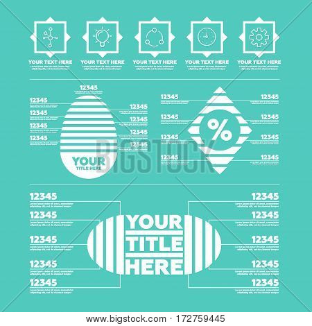 Infographic elements. Steps, icons and charts vector illustration