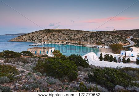 Agios Georgios village on Iraklia island in Lesser Cyclades, Greece.