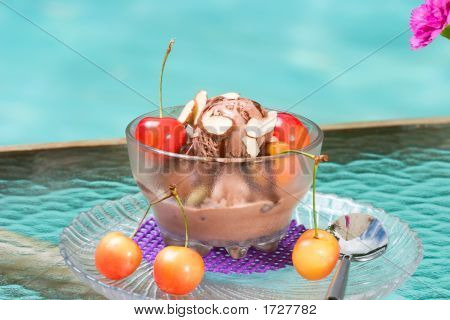 Chocolate Cherry Almond Sundae