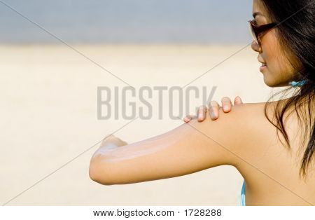 Použití Suncream Beach