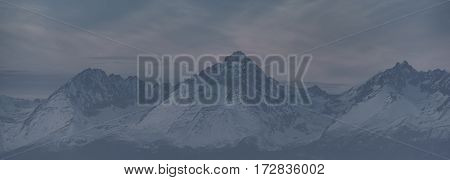 Vysoke Tatry Mountains In Winter Time From Tomasovsky View