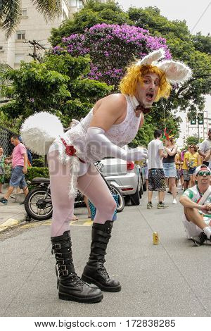 Brazilian Popular Street Carnival With Samba Music