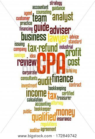 Cpa - Certified Public Accountant, Word Cloud Concept 5